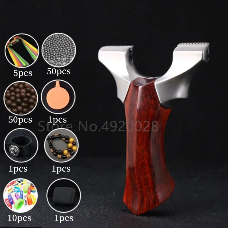 Outdoor Sports High-quality Stainless Steel Slingshot Balanced Rubber Band High-power Hunting Catapult Accessories