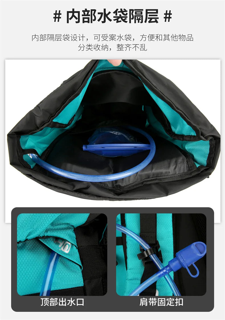 60L Large-Capacity Outdoor Mountaineering Backpack,Anti Splashing Water Wear-Resistant Camping Hiking And Cross-Country Backpack