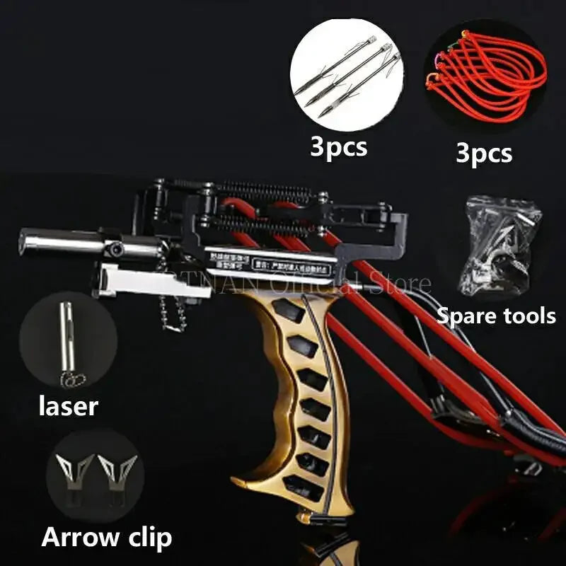 Green/Red Laser Slingshot Black Red Hunting Bow Slingshot Fishing Outdoor Powerful Slingshot Catapult Slingshot Shooting Caza