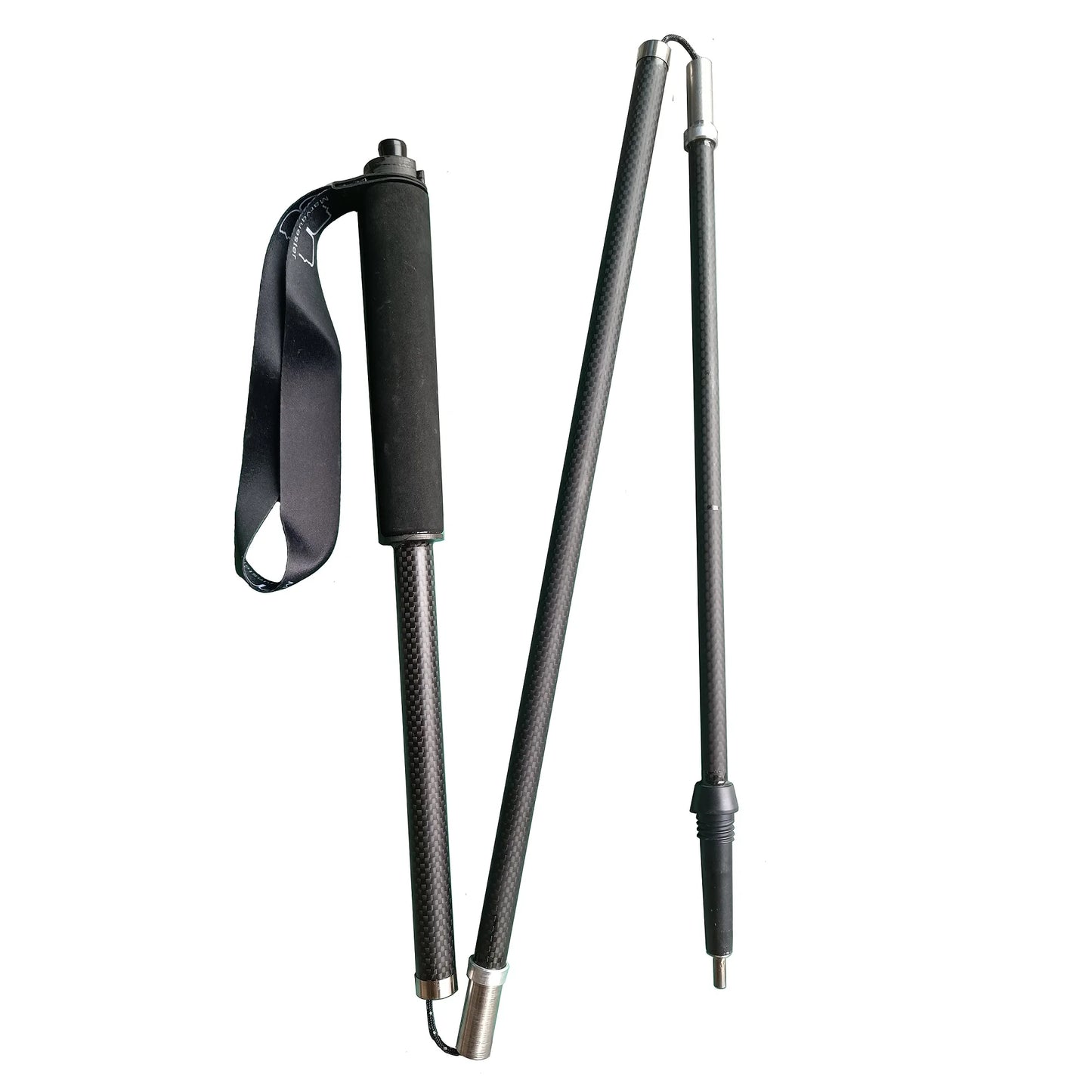 Unltralight Carbon Fiber Titanium Trekking Pole, Pull String Rope, Locking Pole, Walking Hiking Stick, Trail Running Pole, 120g