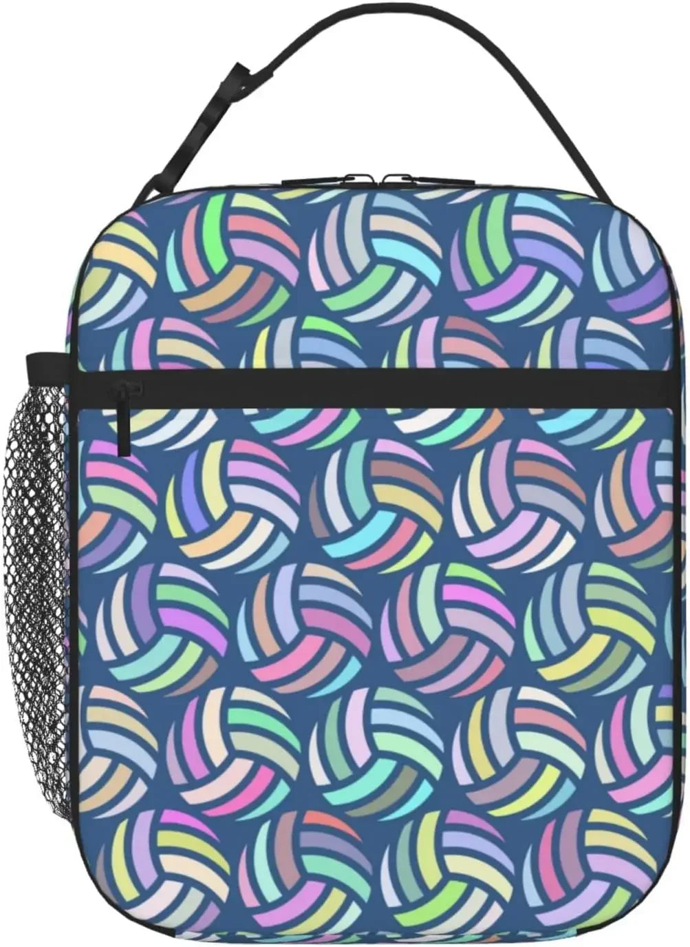 Tennis Racket Art Sport Lunch Bag Insulated Reusable Lunch Box Lunch Tote Lunchbox Portable Bento Bags For