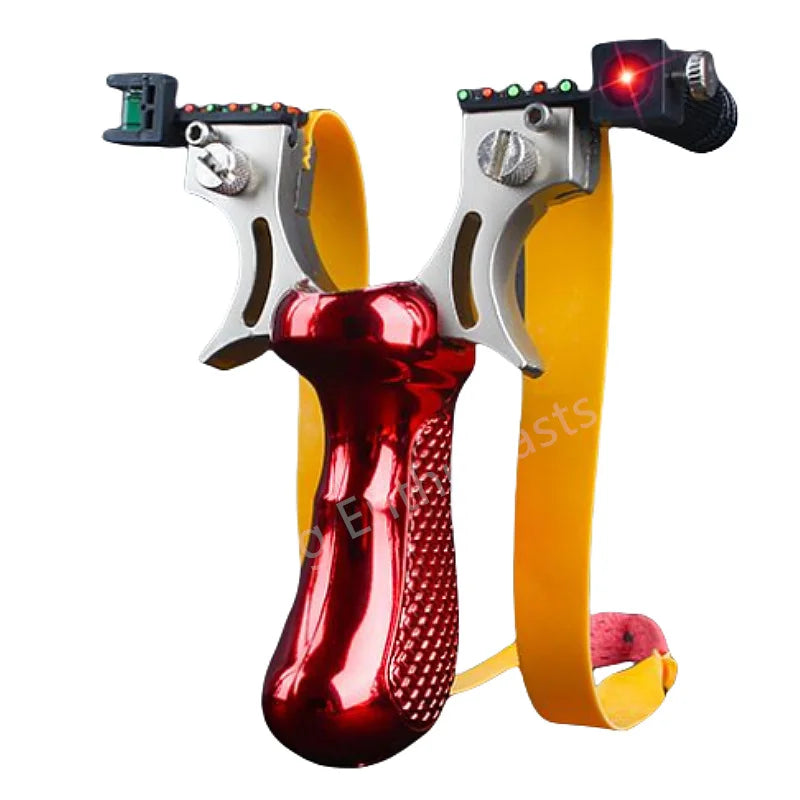 Outdoor shooting infrared laser hunting catapult rubber strap steel ball bullseye set game easy to carry