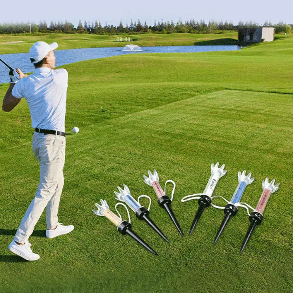 5pcs/set 79/90mm Magnetic Plastic Golf Tee Set Plastic Step Down Golf Ball Tee Holder Golf Training Practice Tees Accessories