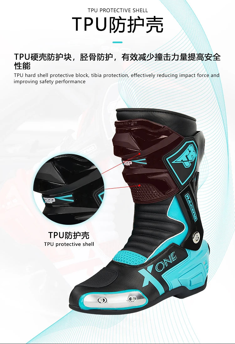 Professional Motorcycle Boots Waterproof Motocross Boots Non-slip Motorcycle Off-road Shoes Motorcycle Protective For 4 Season