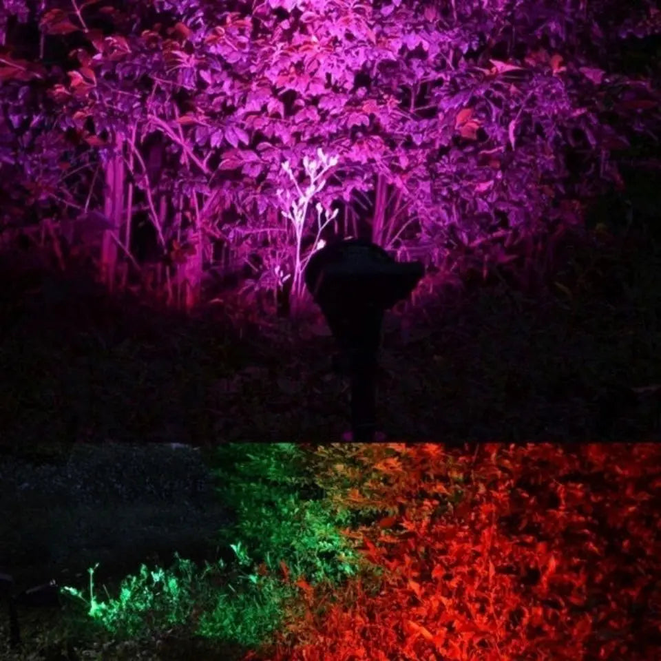 9 LED Solar Lamps Spotlights Outdoor Garden Backyard Waterproof Brightness Adjustable Spot Lights Driveway Lawn Decor Lighting