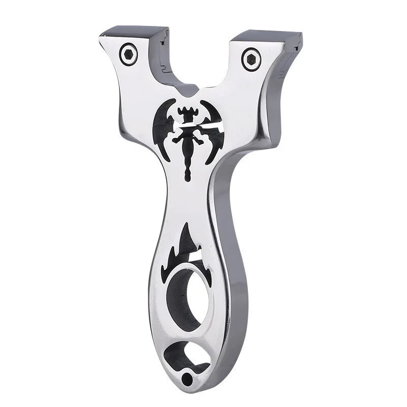 High Quality Slingshot Catapult Hunting Stainless Steel With Rubber Band Outdoor Shooting Game Sling Shot