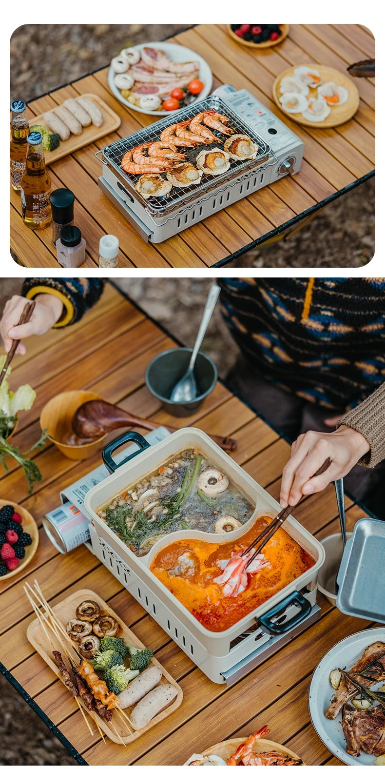 Naturehike Camping GAS Stove 2200W Multi-function Ultralight Portable Outdoor Picnic Stove With Grill Frying Pan Storage Bag