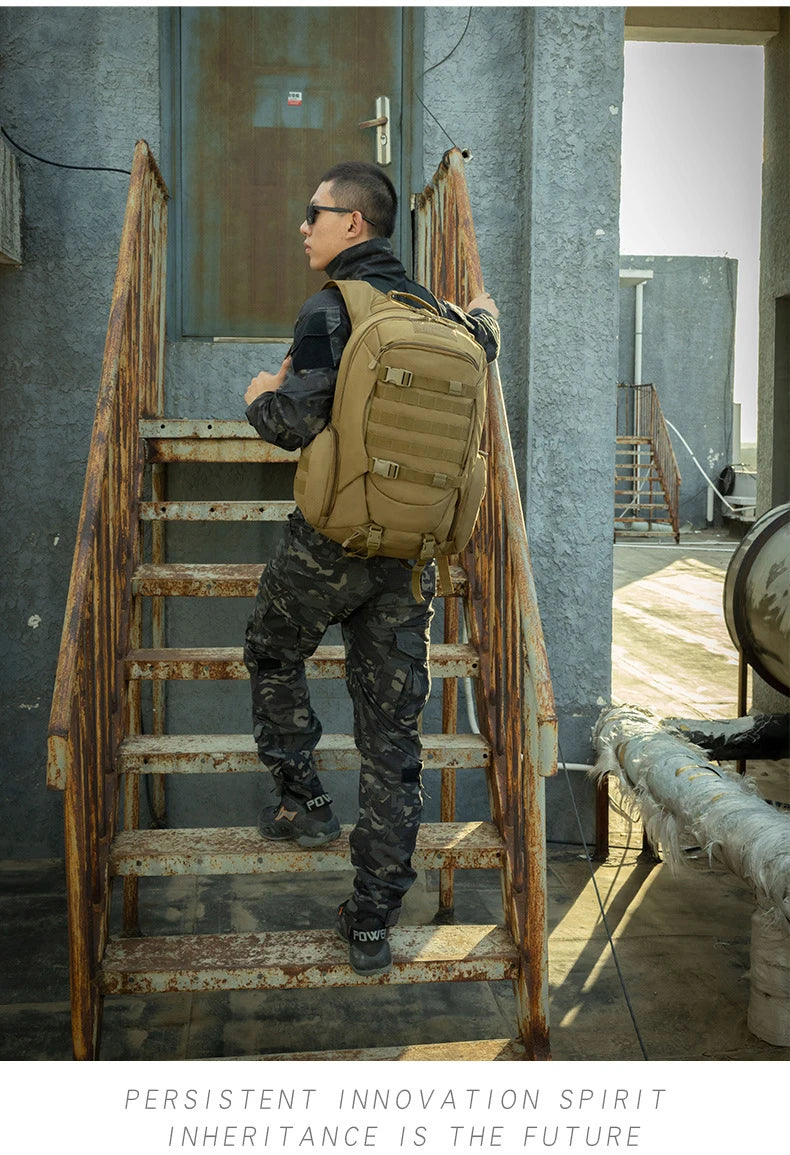 55L Tactics Backpack High Capacity Camping Backpacks Outdoor Army Camouflage Shoulder Bag Multifunction Fashion