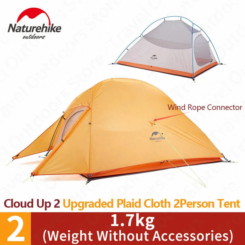 Naturehike Cloud Up 1 2 3 Tent Outdoor Camping Waterproof Tent ProfssIonal Glamping Hiking Backpacking Shelter Tent Portable