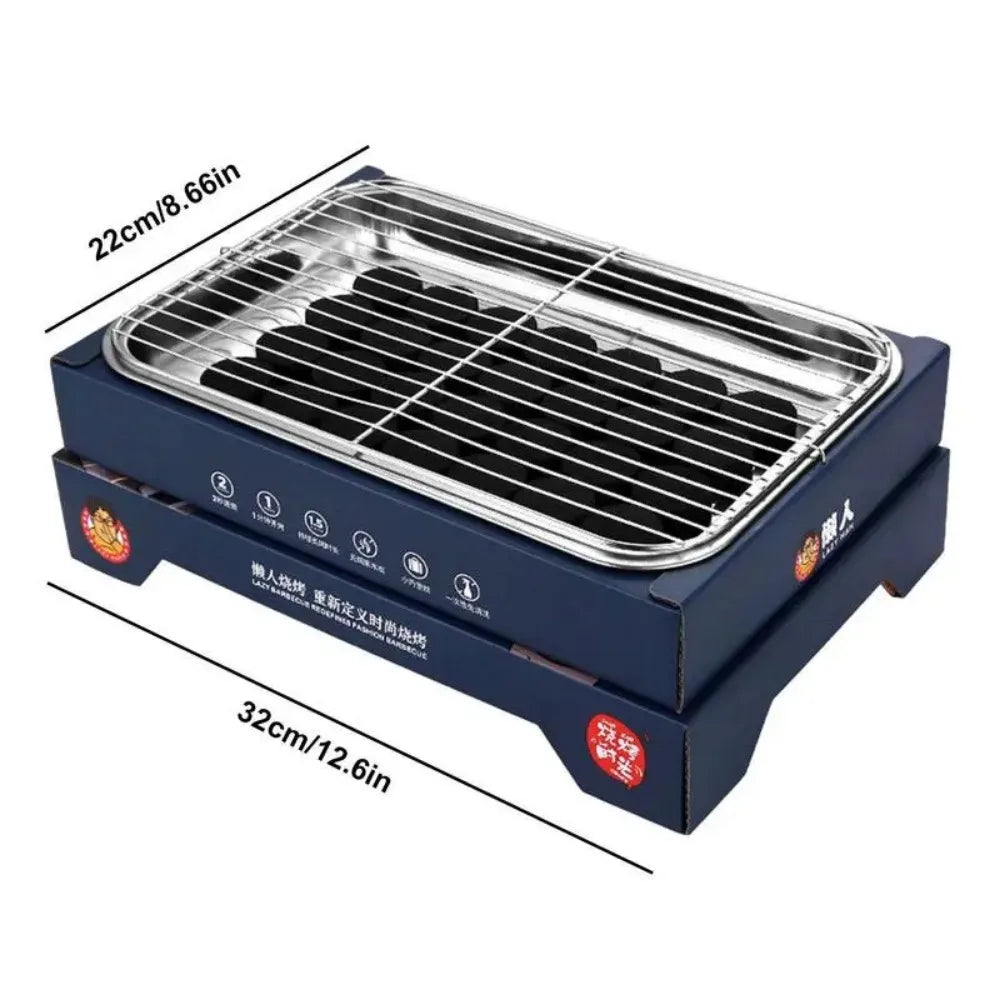 Portable Charcoal Grill Disposables Charcoal Compact Charcoal Grills Camping Accessories Portable Barbecue Grill Disposables BBQ