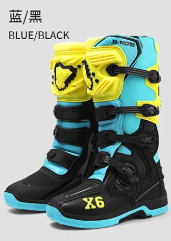 Motorcycle Boot Men Women Riding Mid-Calf Ankle Protective Shoes Moto Motorbike Equipment Racing Long Motorcycle Boots Men