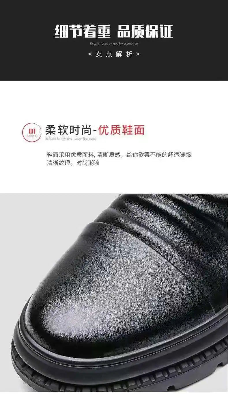 New Men Ankle Boots British Style High Top Men Shoes Motorcycle Leather Boots Zipper Retro Men's Boots Zapatillas Hombre