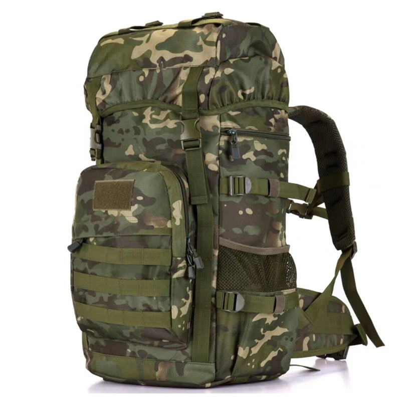 Tactical Men's Backpack, Cool Camping Gear,Waterproof Nylon, Trekking, Fishing, Hunting Bag, Molle Outdoor Bags, 50L