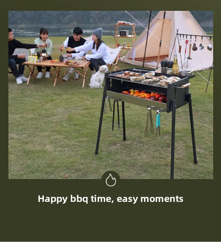 Barbecue home outdoor camping barbecue portable picnic tools courtyard