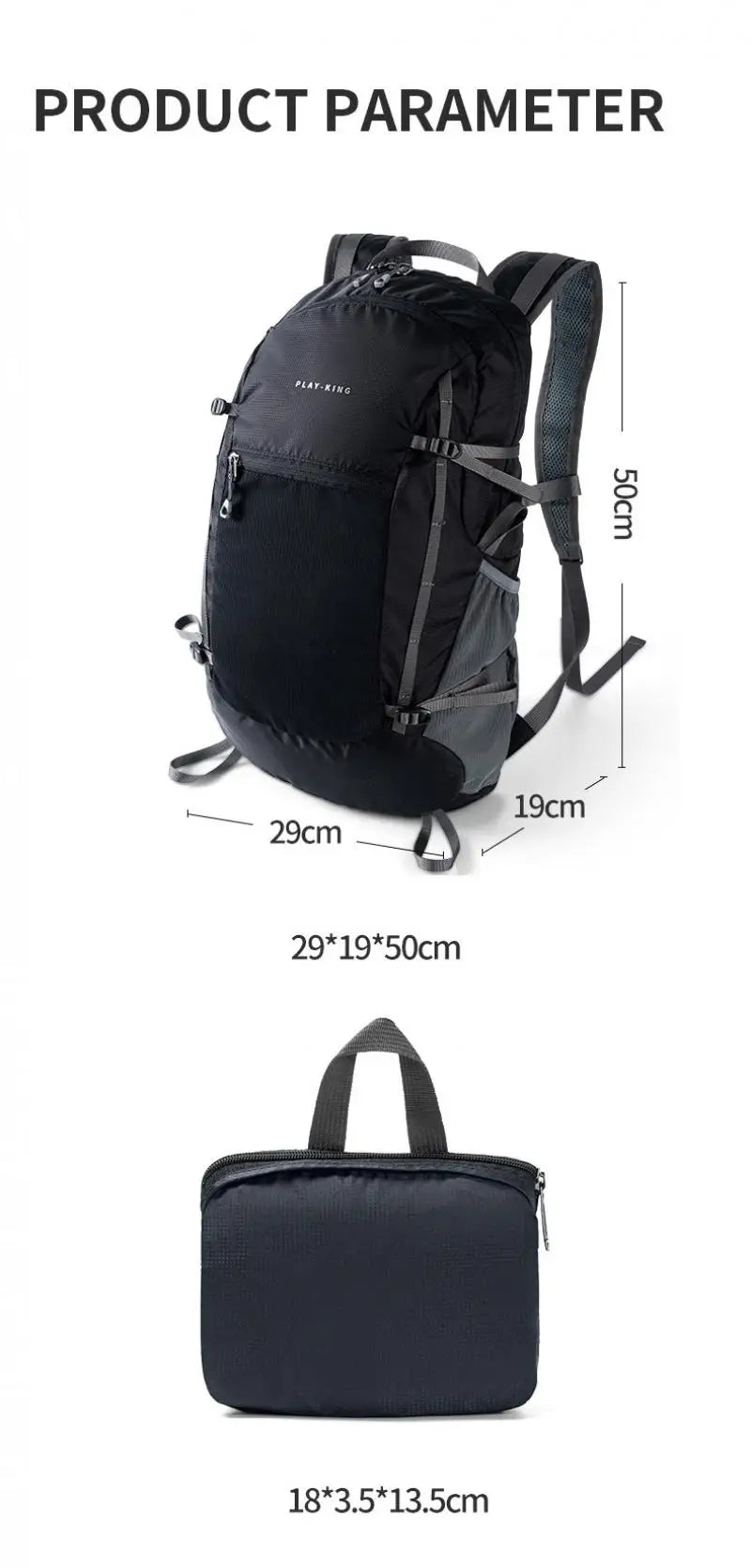 Ultra-light Folding Camping Hiking Backpack Professional Water Repellent Travel Duffle Bags Mountaineering Double Shoulder Bag