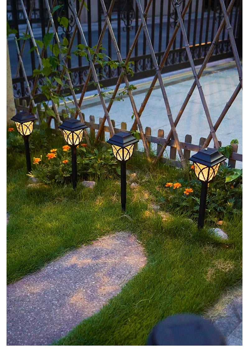 8 Pack Solar LED Courtyard Lamp Outdoor Waterproof Lawn Lights Solar Landscape Channel Light Corridor Garden Decoration Lighting