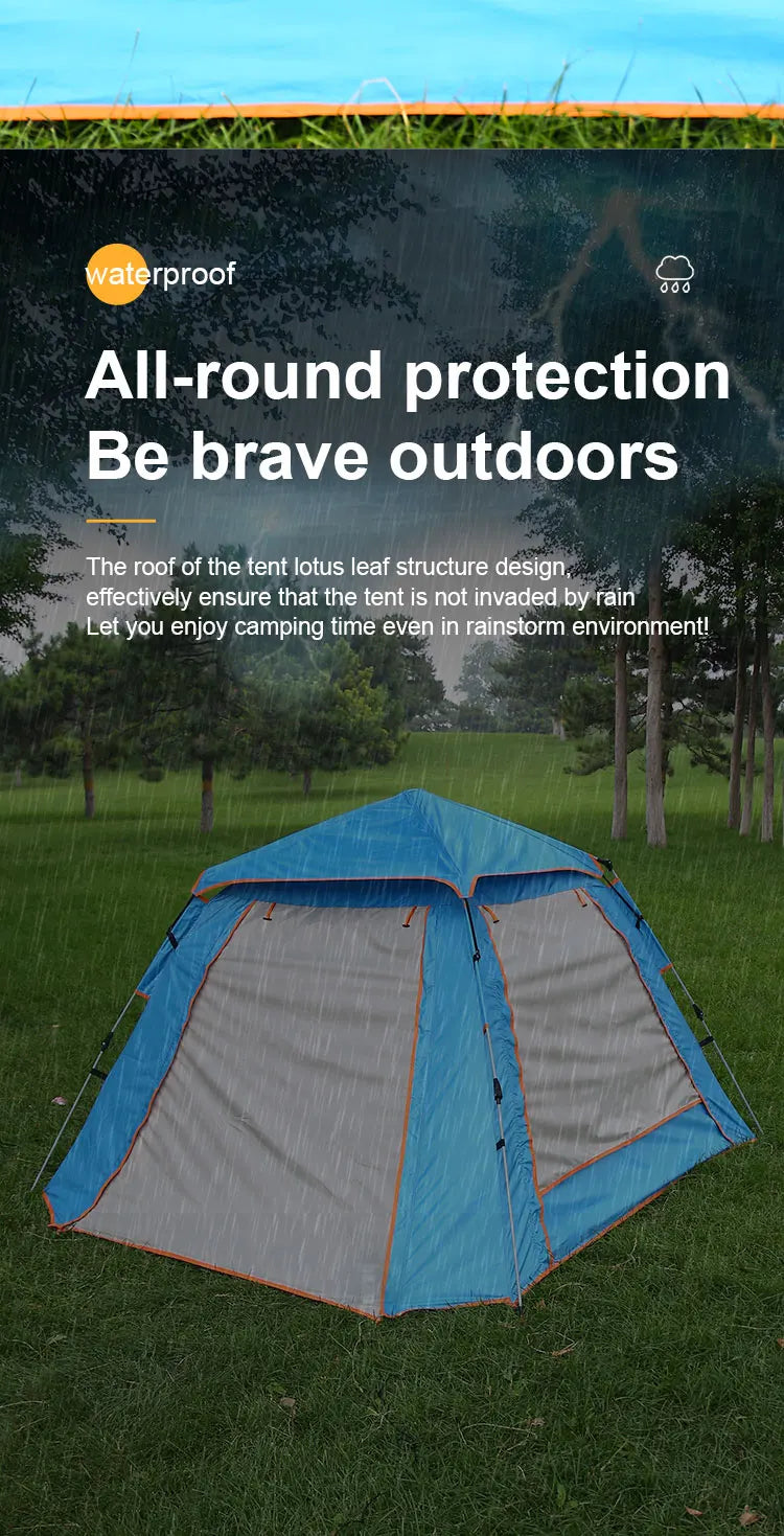 Factory Outlet New Pattern Custom Oem Easy One Touch Tents Outdoor Automatic Camping Tent Camptown Tent