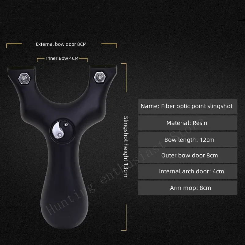 Outdoor Hunting Shooting Catapult Entertainment Accessories Toys Hunting Resin Slingshot Catapult with Flat Rubber Band for Hunt