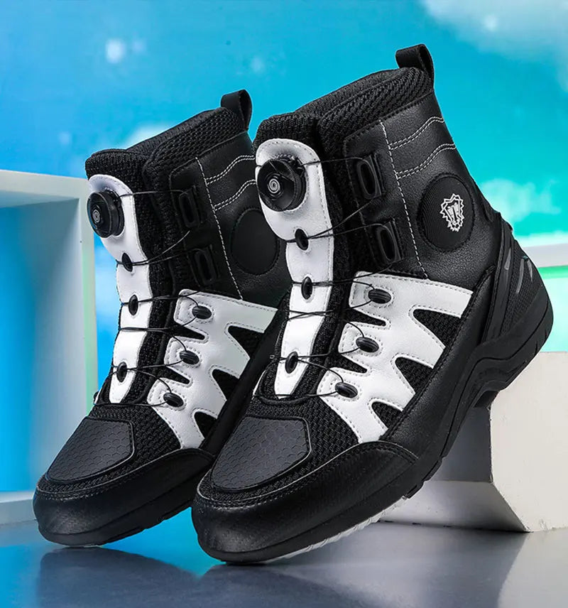 Men Motorcycle Boots New Waterproof Motorbike Riding Shoes Microfiber Breathable Men's Motorcycle Shoes Motos Bike Sport Boot