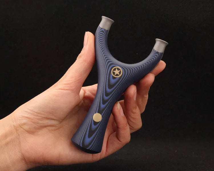 Powerful Titanium Steel + G10 Patch Slingshot Set Smooth Support Head Five-star Catapult Hunting Bow Outdoor Shooting Sport Tool