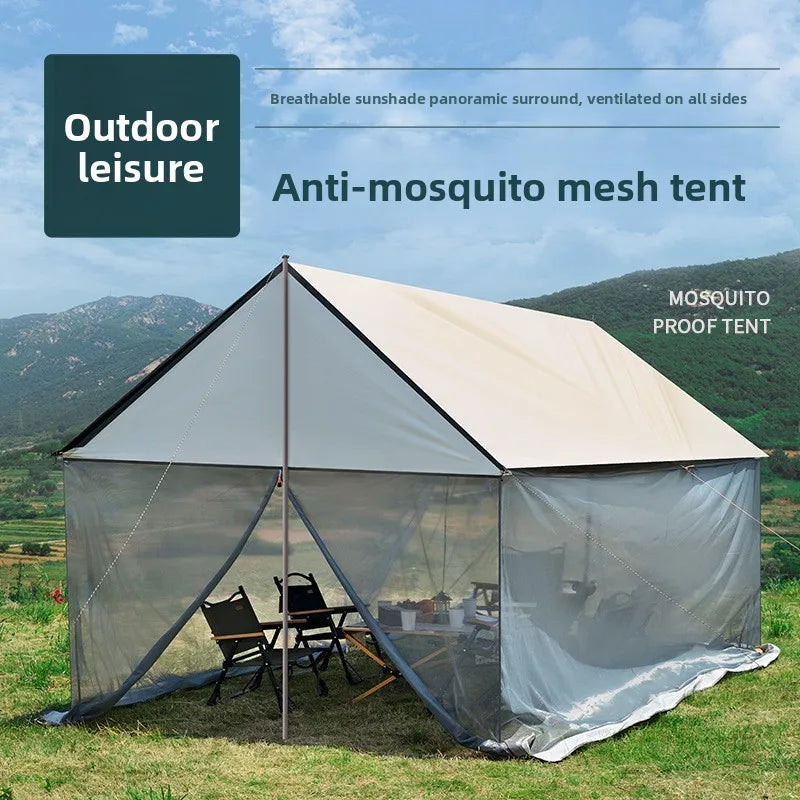 Outdoor Camping Sunade Tent Me Mosquito Net Leisure Fiing Large Space Sun Protection UPF50+ Canopy Tent Waterproof Oxford Awing