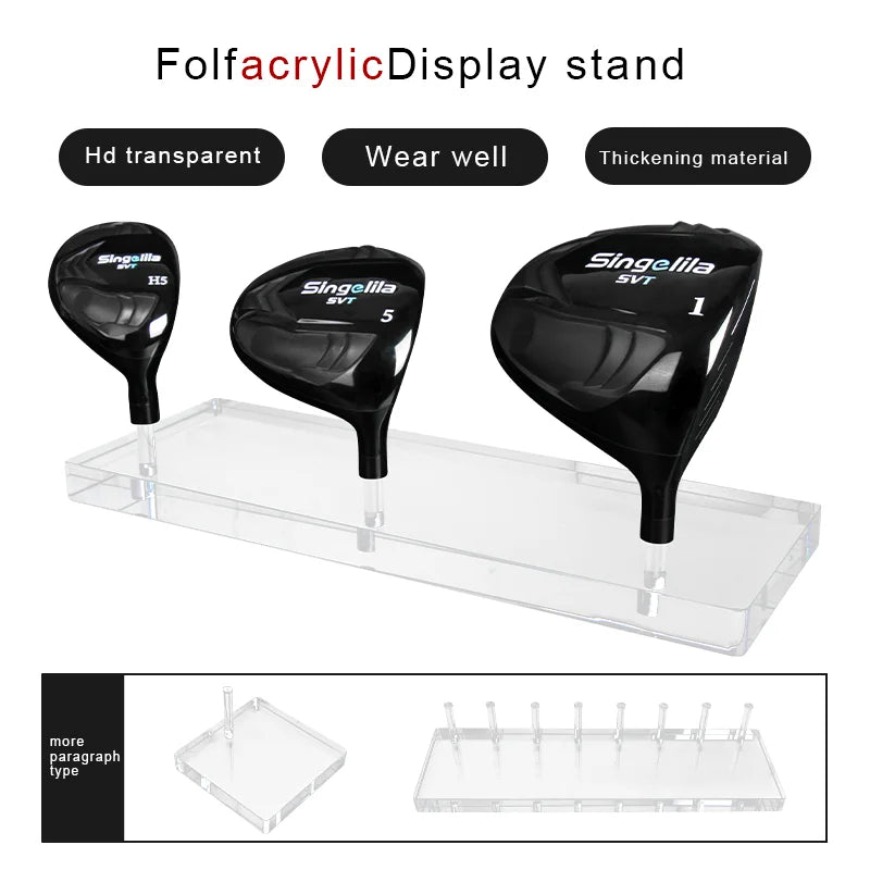 Golf Club Head Acrylic Stand Display Stand Transparent Club Storage Stand for Golf Club Grips