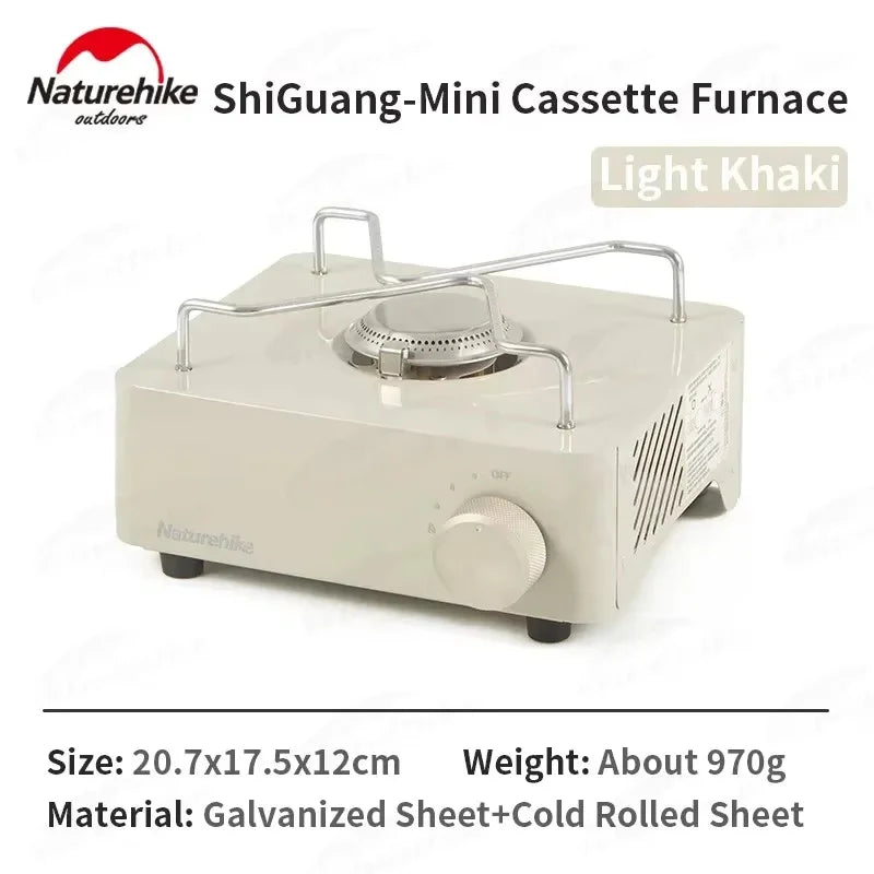 Naturehike Camping MINI Cassette Furnace Gas Stove Strong Firepower 2000W Outdoor Grill Stove Portable BBQ Burner Cooking Tool