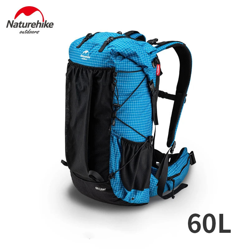 Naturehike Camping Backpack 40/60L + 5L Ultralight Hiking Outdoor Mountaineering Waterproof Travel Climbing Bag With Rain Cover