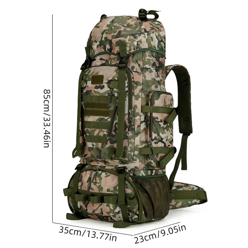 90L Travel Bag Camping Backpack Tactical Hiking Climbing Bags Mountaineering Large Sport Knapsack Outdoor Men Luggage Rucksack