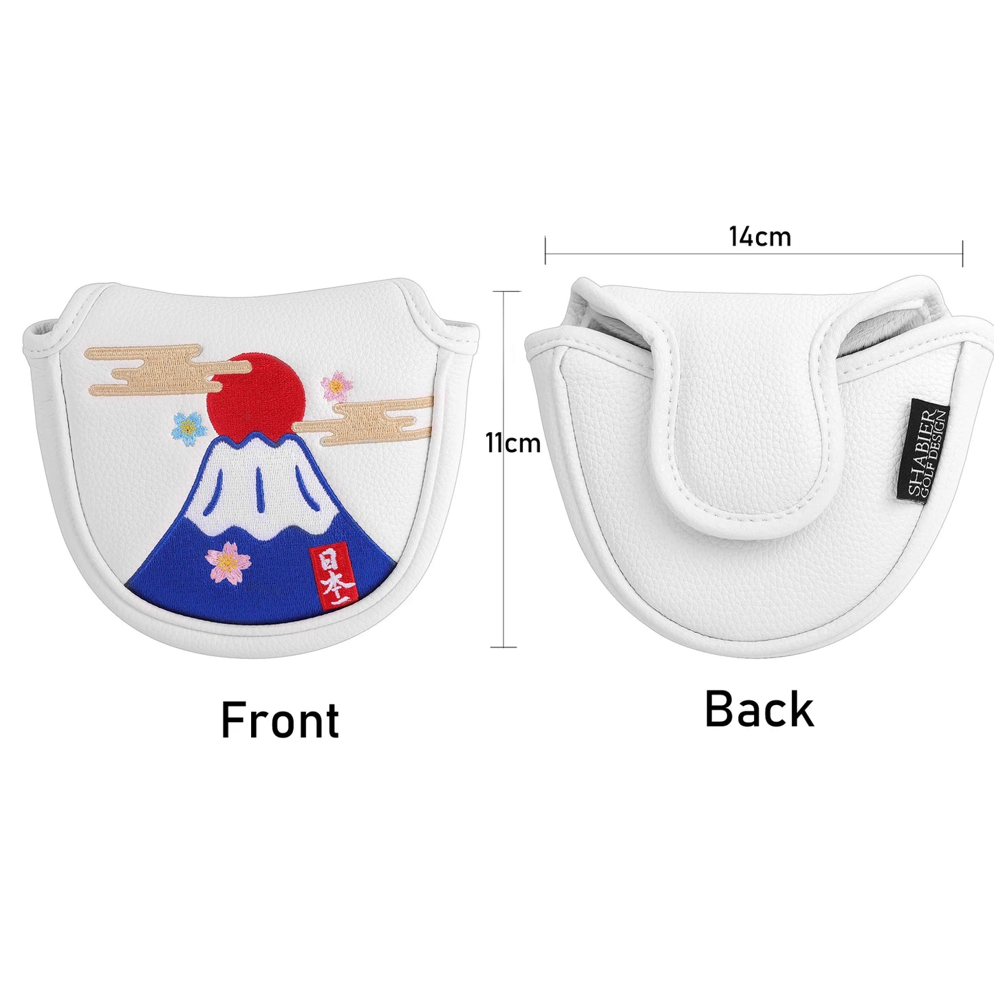 Crane Japan Embroidery Magnetic Closure Center shafted Golf Mallet Putter Headcover Golf Blade Putter Cover