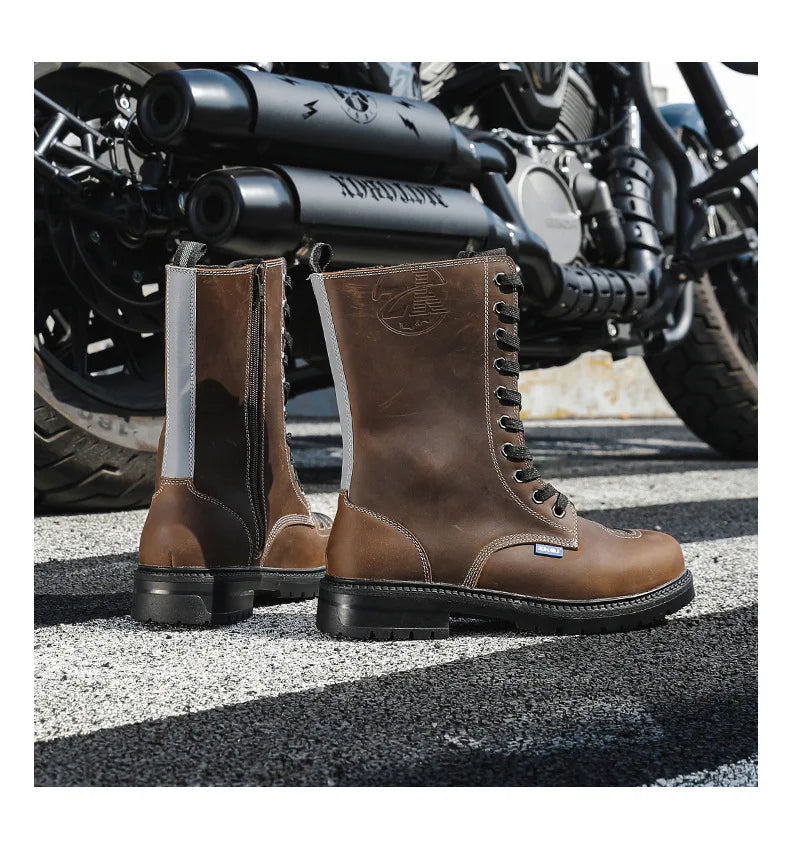 Motorcycle Riding Boots High Top Motorcycle Boots Breathable Anti Fall Knight Equipment Road Racing Boots Motocross Shoes 35-46