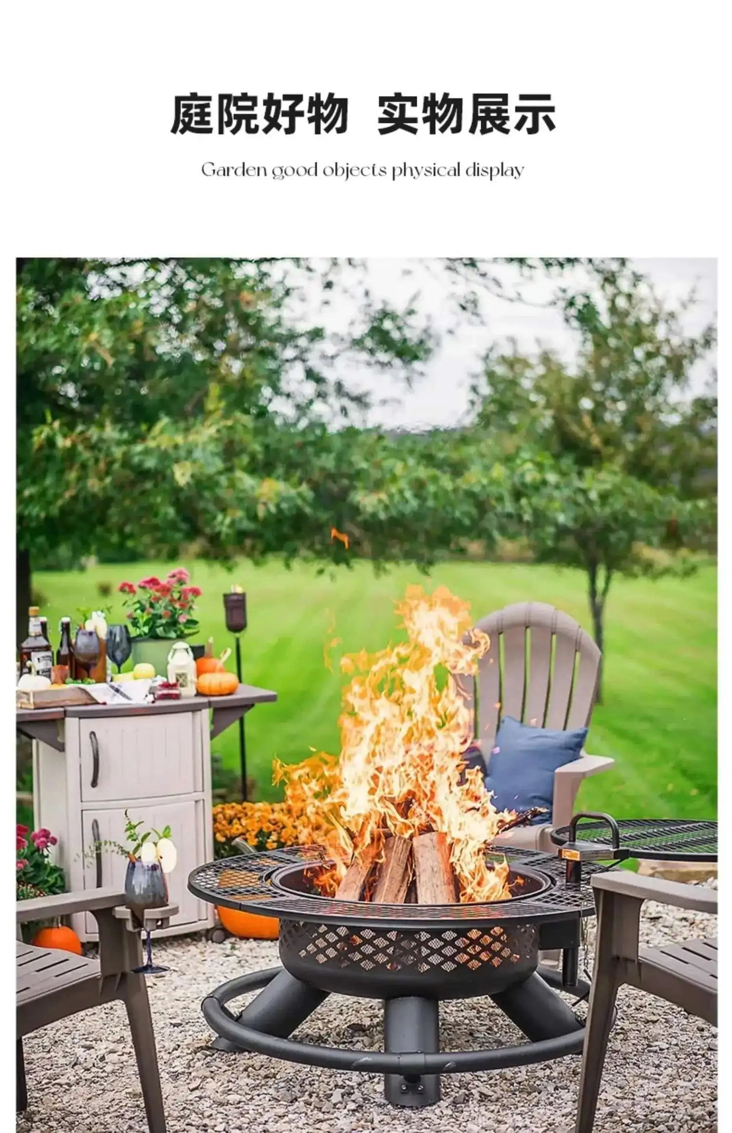 CX010AJ Modern High Quality Barbecue grill, household wood heater, patio, villa campfire, fireplace table, charcoal brazier