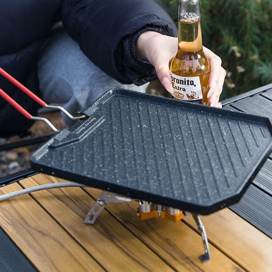 Camping Cooking Pan Non Stick Folding Picnic Frying Pan Portable Easy Clean Grill Hiking Bbq Dinner Frying Plate