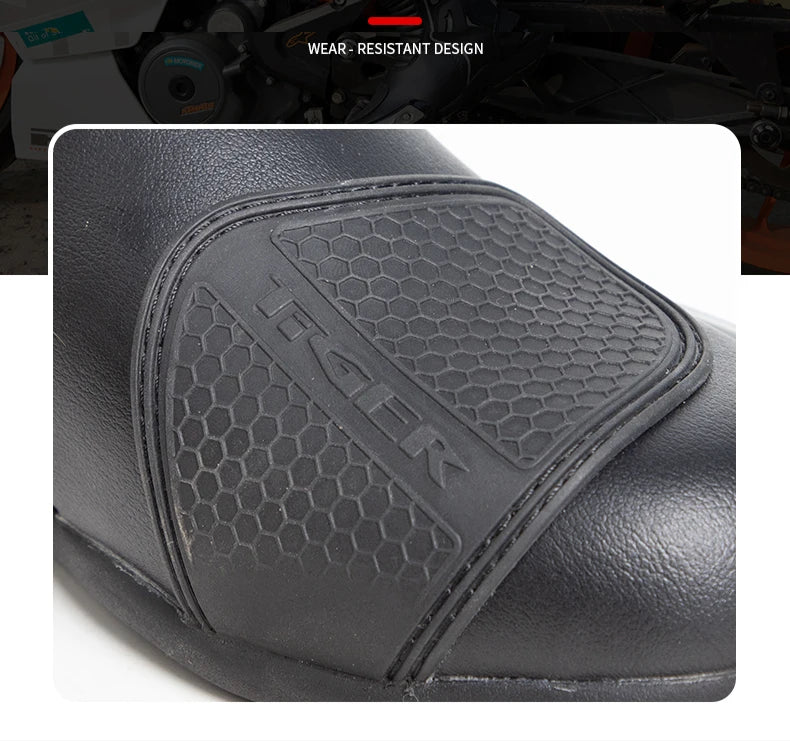 Motorcycle Road Racing Boots Professional Biker Shoes Motorbike Long Riding Protective Gear Shift Microfibe Leather boot