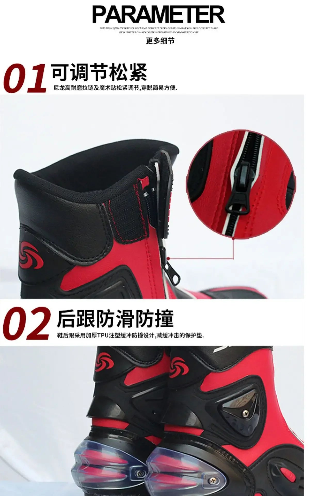 Motorcycle Boots Feet Protection High-Speed Pro-Biker Microfiber Men's Boats Moto Motorbike Race Boot Breathable Anti-fall Shoes