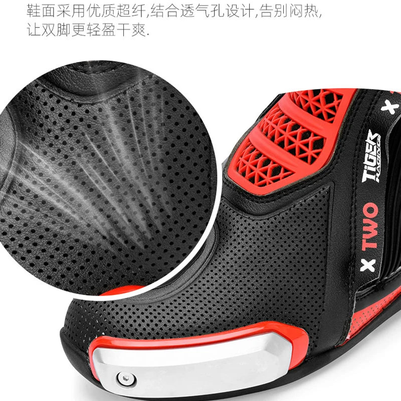 TR Motorcycle Long Boots Motocross Off-Road Rally Professional Racing Boots Motorbike Rider Biker Shoes Protection Equipment