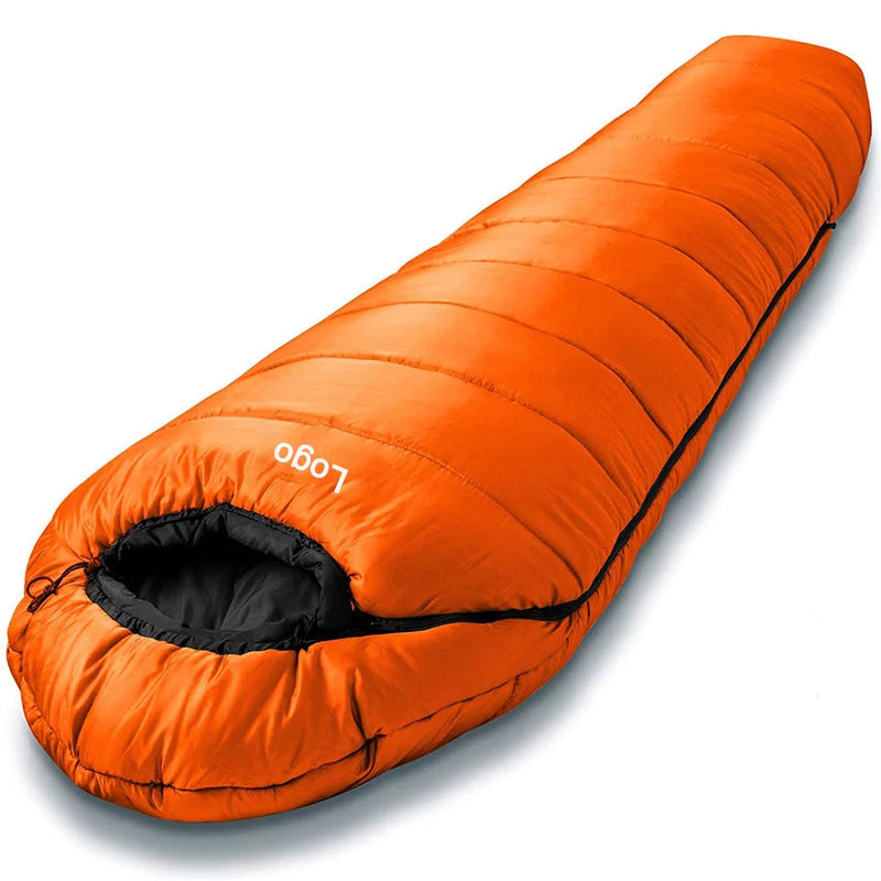 Waterproof Custom Wholesale Winter Luxury Goose Down Feather Sleeping Bag with Zipper Camping Hike