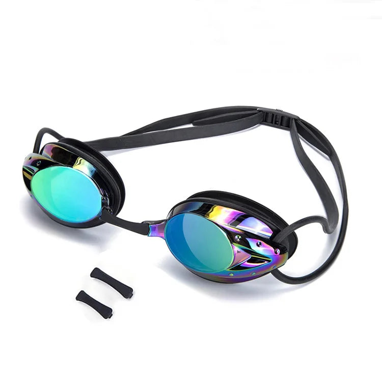Adult Swimming Glasses Cool Comfortable Professional Competition Swim Goggles Colorful Electroplated Swimming Mirror