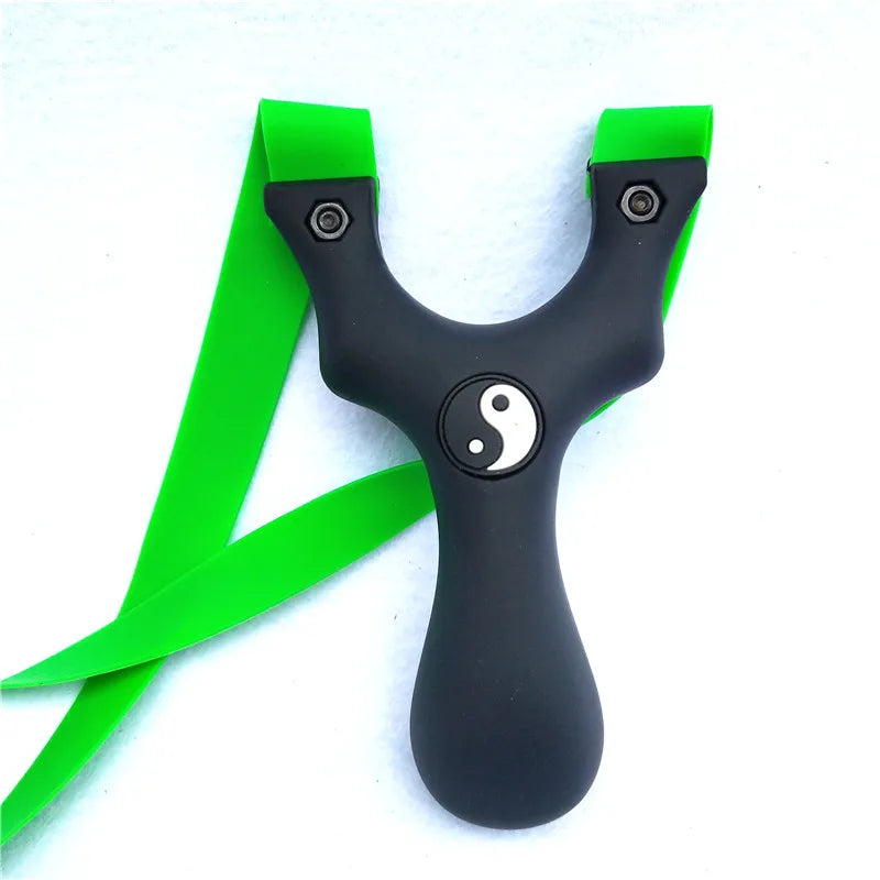 Professional Super Hard Resin Outdoor Slingshot Catapult, Hunting with Flat Rubber Band, Strong Powerful Aiming Point