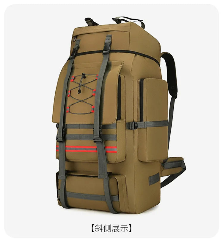 130L Large Capacity Mountaineering Bag Suitable  Outdoor Travel Camping Climbing Adventure Multifunctional Waterproof  Backpack