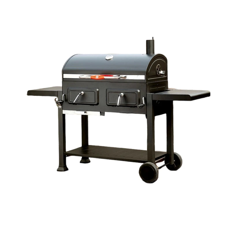 Stainless Steel Tabletop Charcoal Grill with Barbecue Grill Potable Charcoal Grill in Cooking Area Outdoor Camping