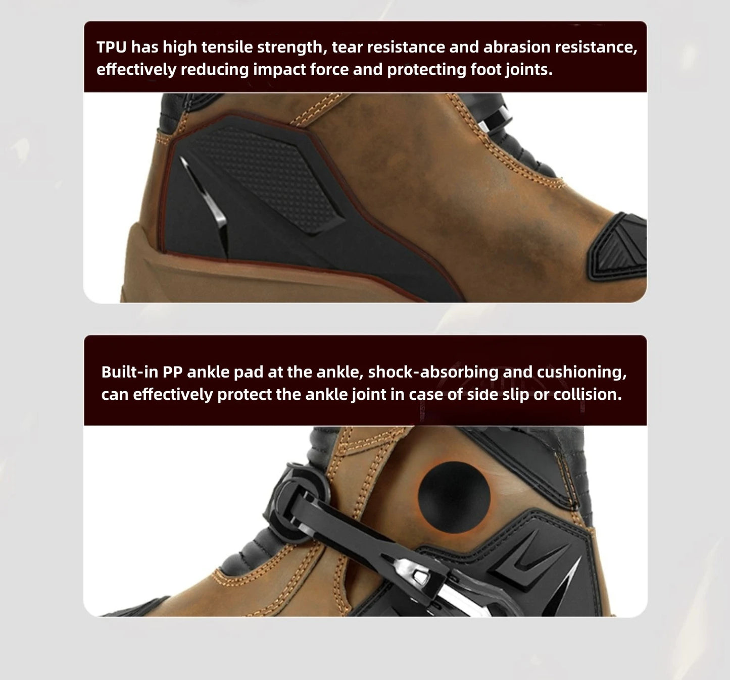 Scoyco Enduro Motorcycle Boots Waterproof Motorcyclist Botas Brown Leather Motocross Boots Off Road Racing Black For Men Knight