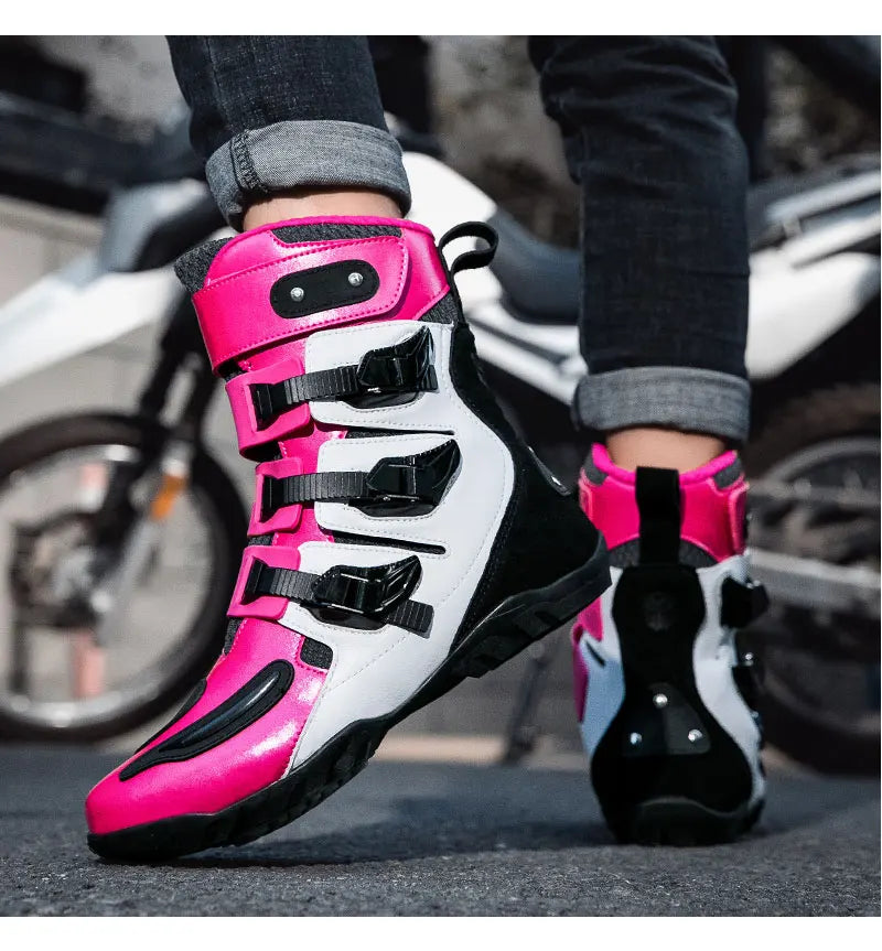 New Motorcycle Boots Men's Outdoor Sports Motocross Protective Boots Motos Slip Resistant Riding Shoes Motorcycle Accessories