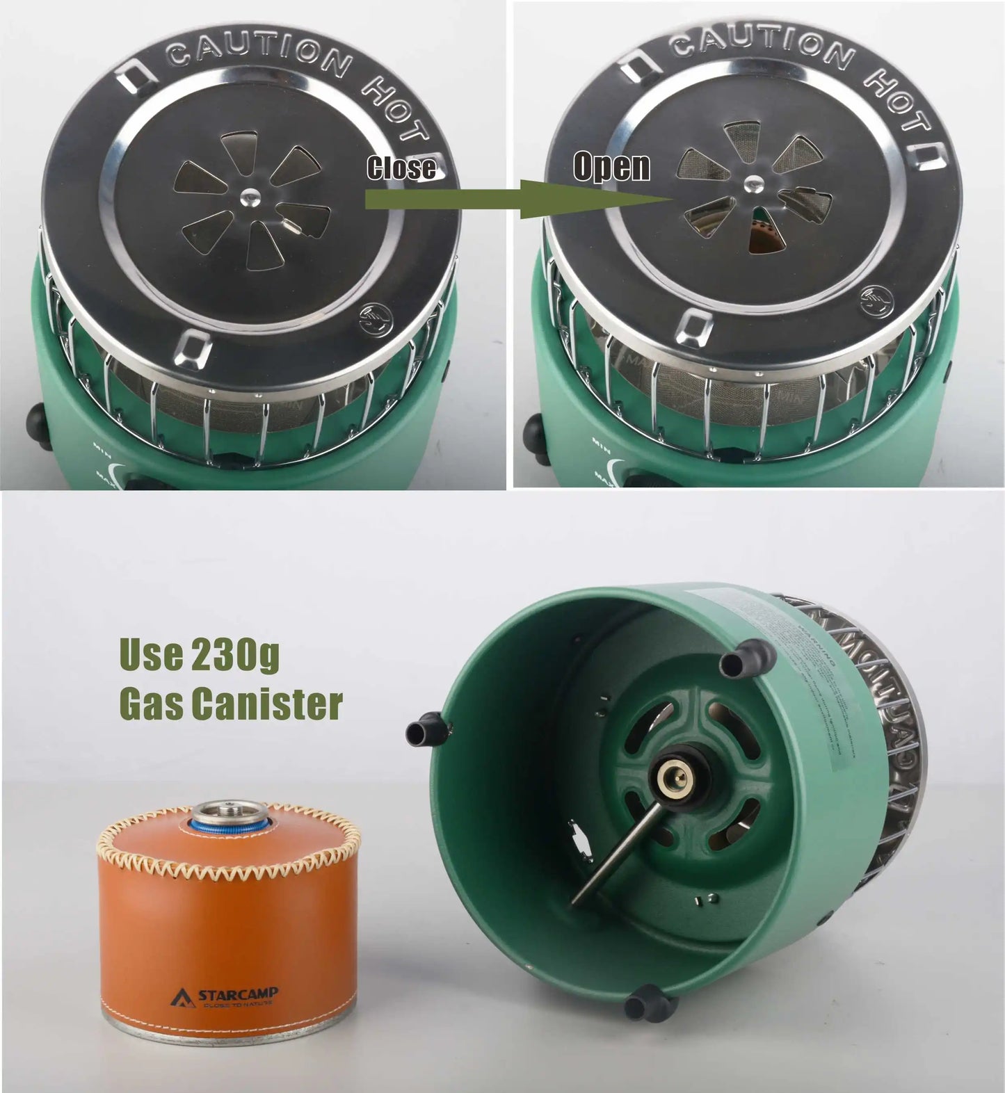 STARCAMP Portable Outdoor Camping Gas Heater & Stove 2 IN 1