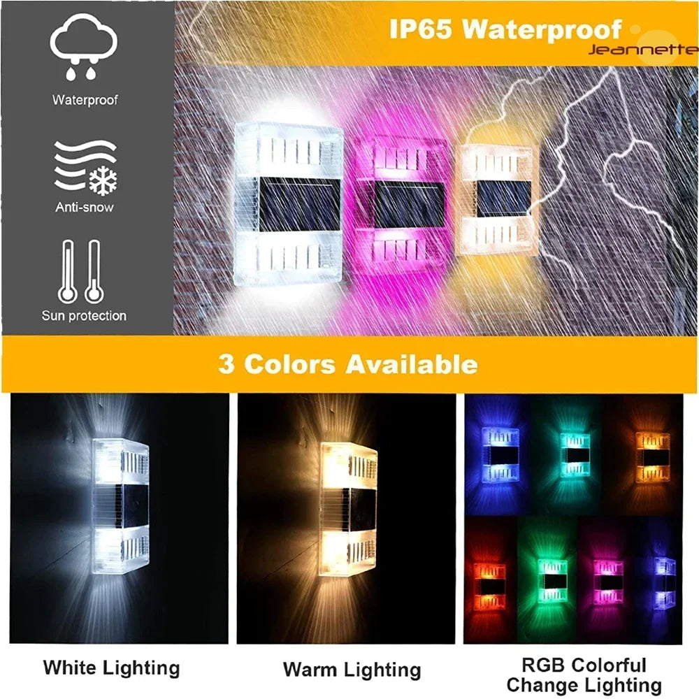 Solar 6LED Outdoor Light Solar Lighting Sensor Lamp Streetlights Exterior Garden Decoration Garland Waterproof Solar Wall Light