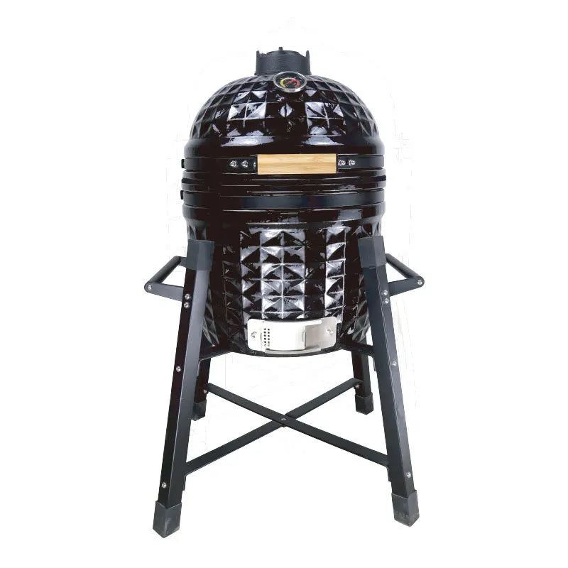 Easy Clean Ceramic Coating BBQ Grill - Non Stick, Heat Retention, User-Friendly Design & Foldable for Outdoor Picnic Cooking