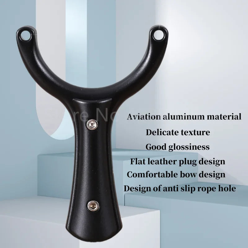 Aviation aluminum Slingshot Flat Rubber Strap Catapult Hunting Slingshot Outdoor Shooting Sports Fishing Accessories Tool