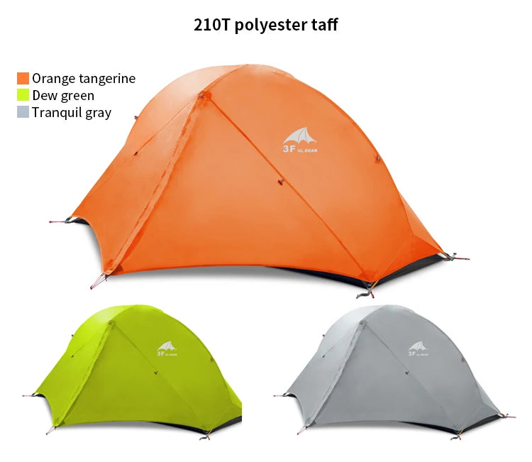 3F UL Gear Floating Cloud 1 Ultralight 3 4 Season Outdoor Camping Tent Waterproof Windproof Hiking Double Layer Tents