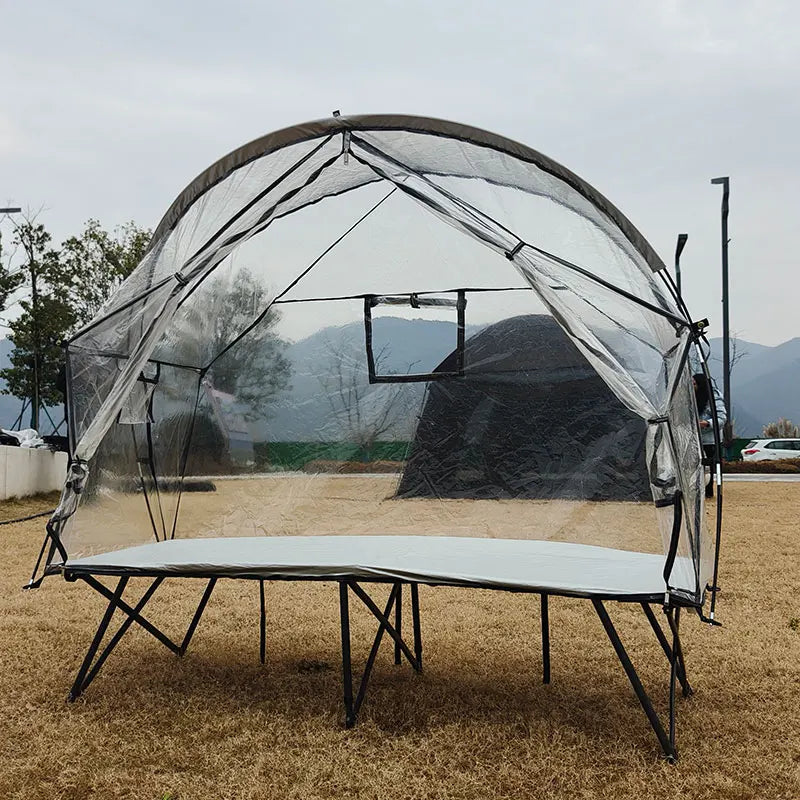 All-Season Camping Cot Tent 1-Person - Sturdy Cross-Braced Structure, for Fishing or Outdoor Activities,, Compact & Portable
