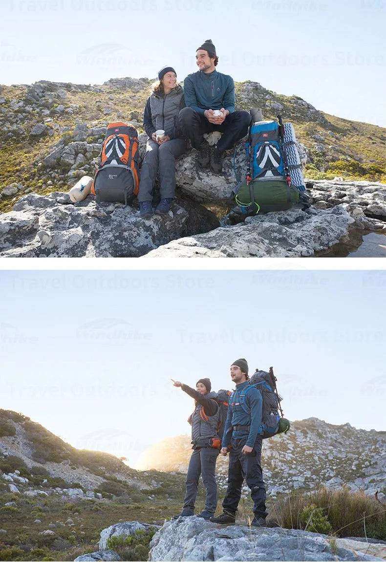 Naturehike 70L+5L Hiking Backpack Waterproof Outdoor Mountaineering Bag Knapsack Softback Big Capacity Rucksack With Rain Cover